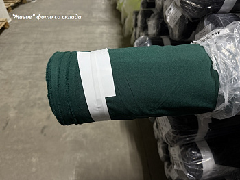 Ткань габардин TBYGab-150153 150г/м² 150см цв.S153 т.зеленый рул.50м